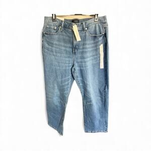 Banana Republic Factory Jeans Women's Barrel Mid Rise 32/14 Ankle Stretch NWT